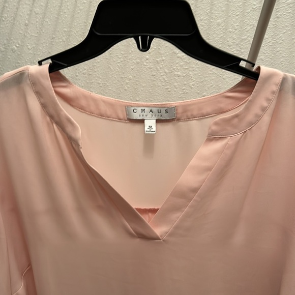 Long-sleeve sheet pink top by Chaus New York, women’s size 1X - Picture 3 of 5